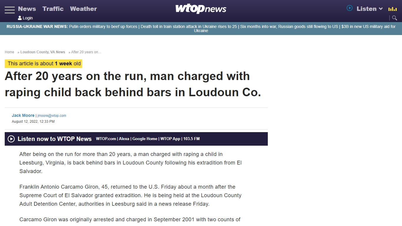 After 20 years on the run, man charged with raping child back behind ...